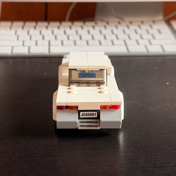 Lego White and Blue Building Block Car - Picture 3 of 7